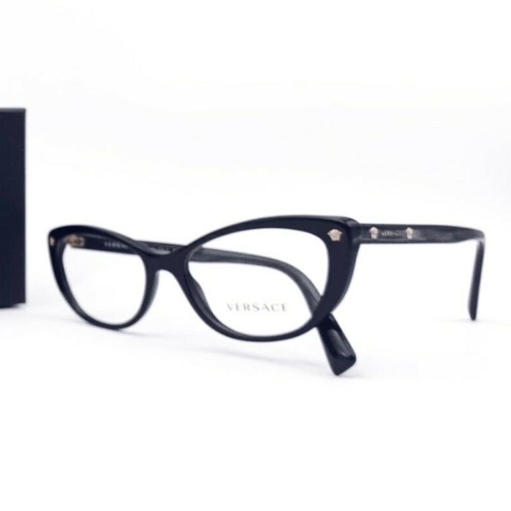 Versace Women's Black Cat Eye Glasses MOD 3258 GB1 - Picture 1 of 2